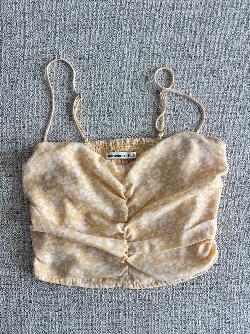 Abercrombie & Fitch Yellow Floral Twist-Front Cami